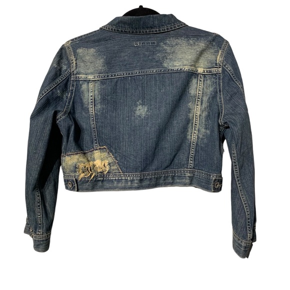 RALPH LAUREN | Polo Jeans Co Distressed Libby Patched Jean Jacket - Sz Large - Picture 8 of 13